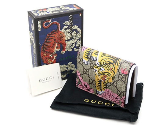 新品未使用 GUCCI グッチ 折り財布 カードケース ベンガル タイガー GG 